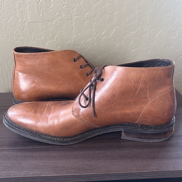 Alfani Lombard Brown Leather Chukka‎ Boots Size 11M - Picture 5 of 10